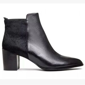 Mi Piaci Fitzroy Sophisticated Black Leather Ankle Boots size Eu 39 US 8.5